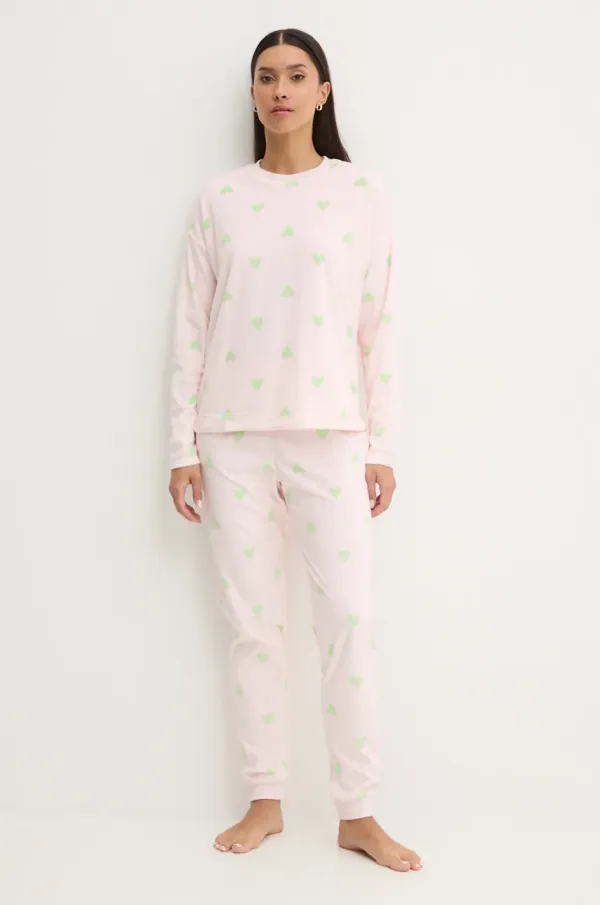 United Colors of Benetton Pižama United Colors of Benetton ženska, roza barva, 360T3P030