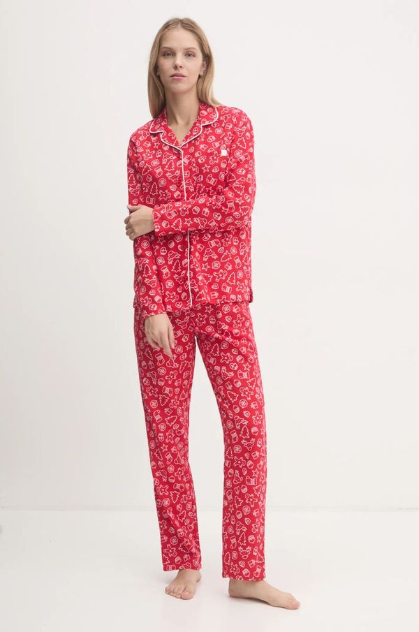 United Colors of Benetton Pižama United Colors of Benetton ženski, rdeča barva, 4XPR3P00M
