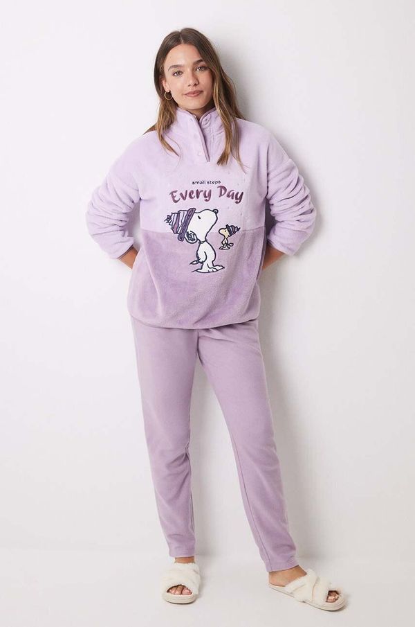 women'secret Pižama women'secret Snoopy ženska, roza barva, 3138580