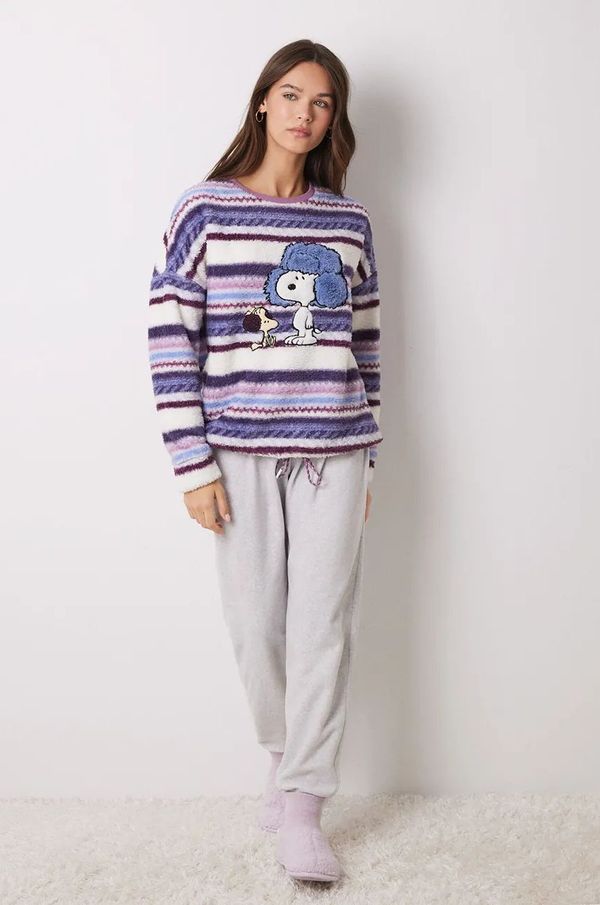 women'secret Pižama women'secret SNOOPY ženska, vijolična barva, 3138643