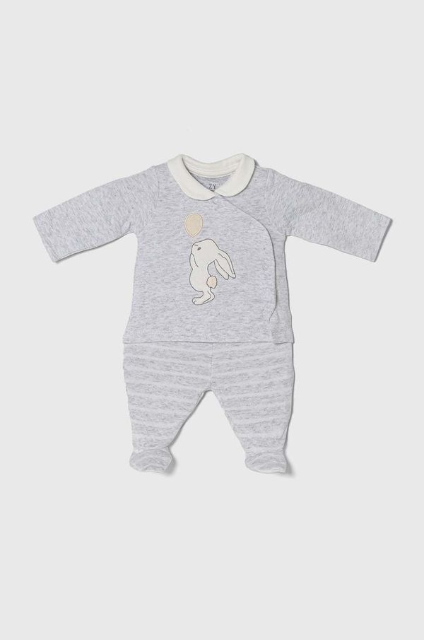 Zippy Pižama za dojenčka zippy siva barva