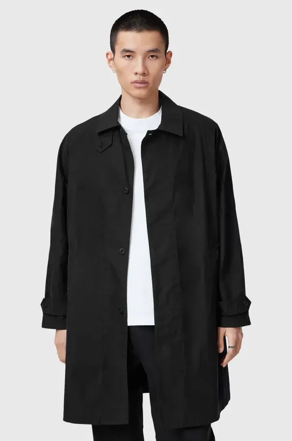 AllSaints Plašč AllSaints TILLMAN moški, črna barva, M011OC