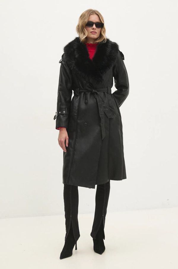 Answear Lab Plašč Answear Lab ženski, črna barva