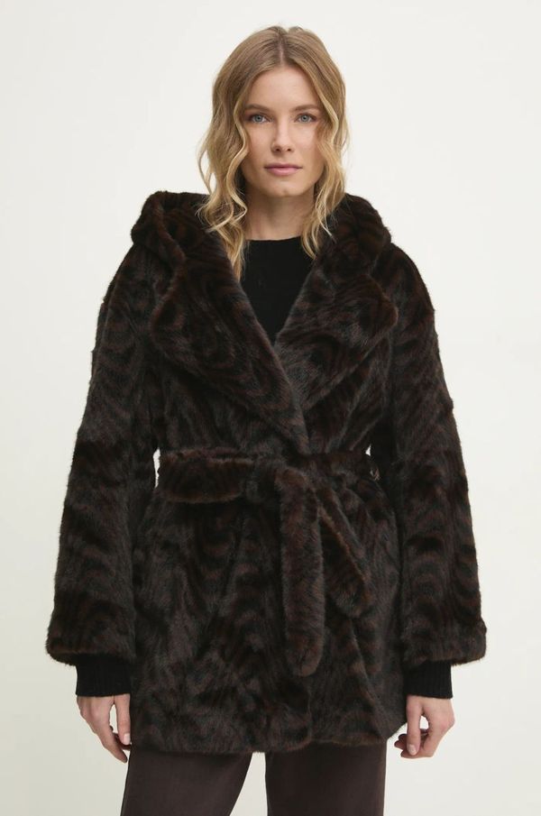 Answear Lab Plašč Answear Lab ženski, rjava barva