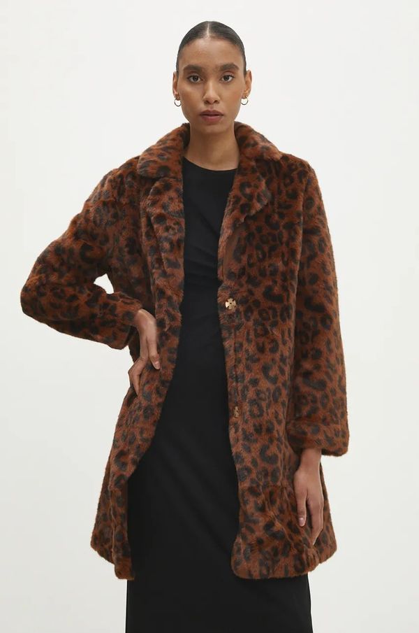 Answear Lab Plašč Answear Lab ženski, rjava barva