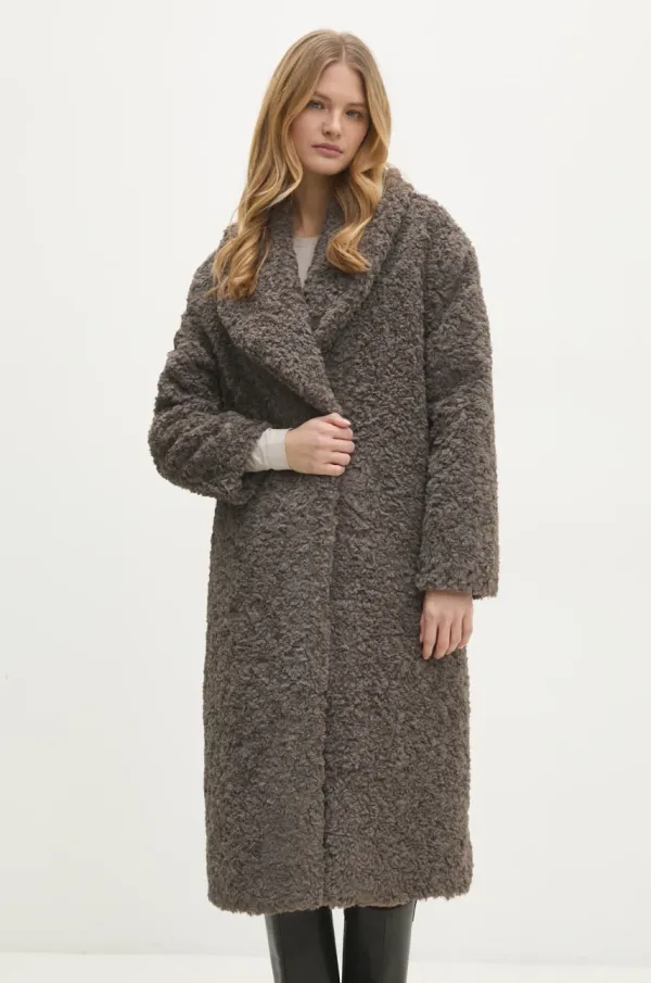 Answear Lab Plašč Answear Lab ženski, siva barva