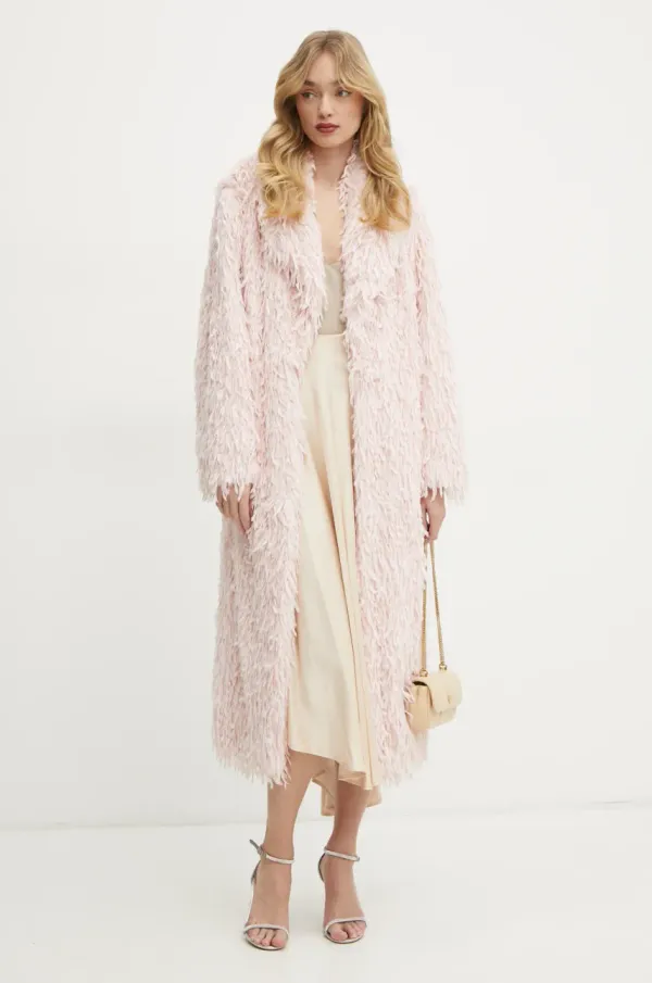 Guess Plašč Guess FENIX ženski, roza barva, W5RL33 KCN60