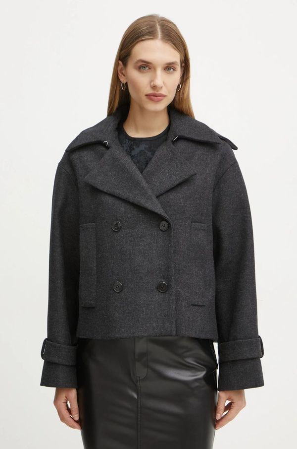 Ivy Oak Plašč Ivy Oak ženski, siva barva