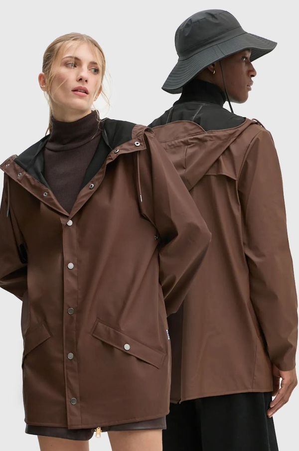 Rains Plašč Rains Jacket W3 rjava barva, 12010-23