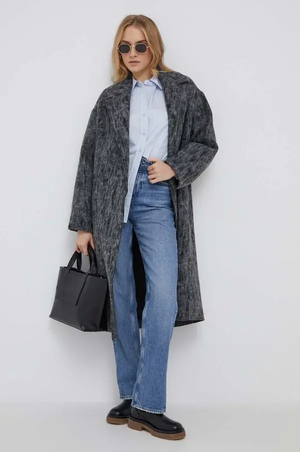 Calvin Klein Plašč s primesjo volne Calvin Klein