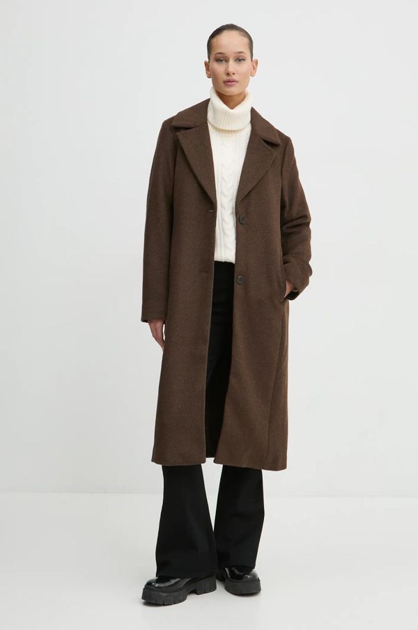 Hollister Co. Plašč s primesjo volne Hollister Co. rjava barva, KI344-4411