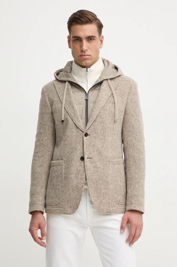 Joop! Plašč s primesjo volne Joop! bež barva, 30043756