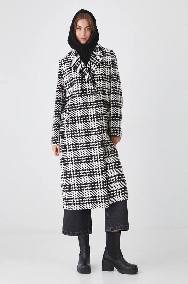 Medicine Plašč s primesjo volne Medicine črna barva