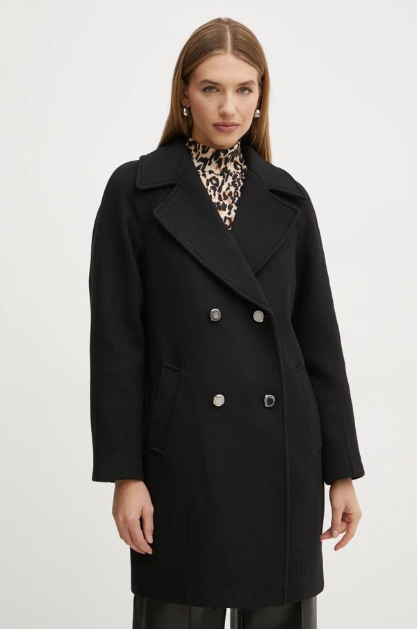 Morgan Plašč s primesjo volne Morgan GITI črna barva, GITI