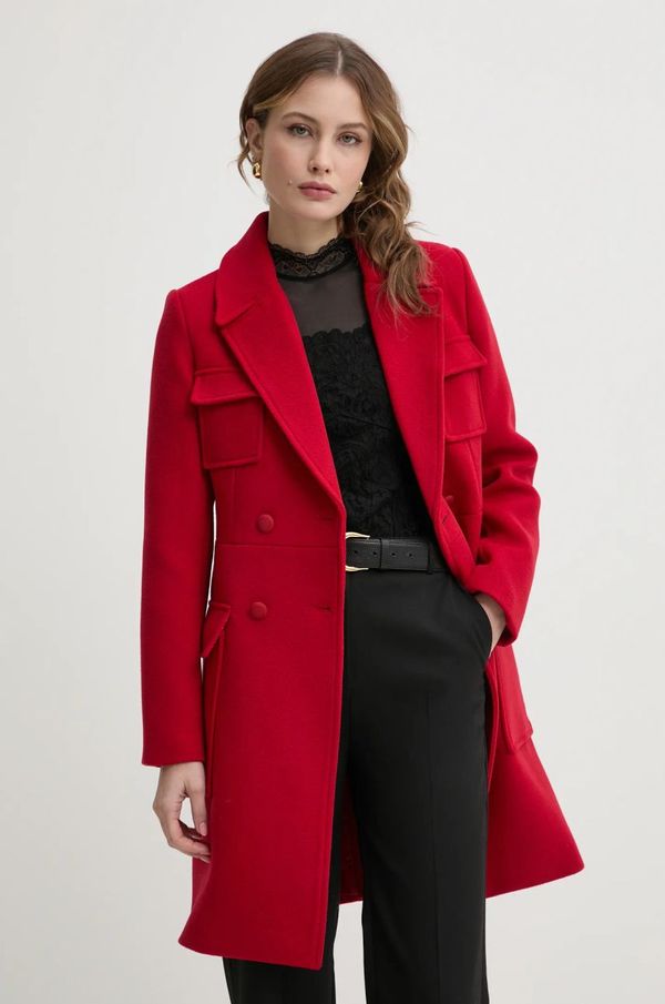 Morgan Plašč s primesjo volne Morgan GRIMA rdeča barva, GRIMA