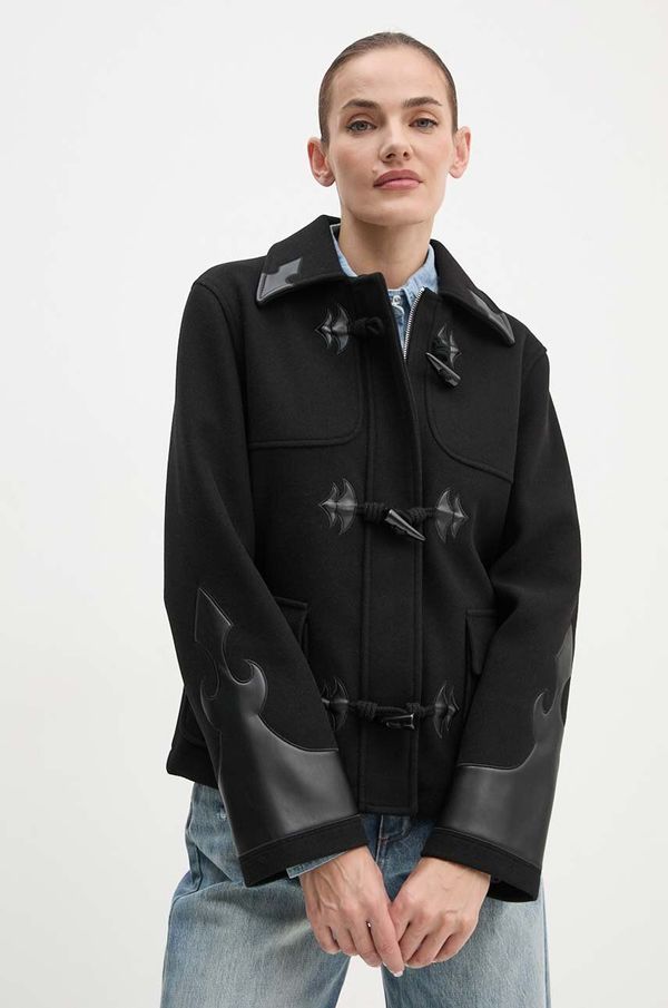 Silvian Heach Plašč Silvian Heach RADIK ženski, črna barva, GPA24049GB