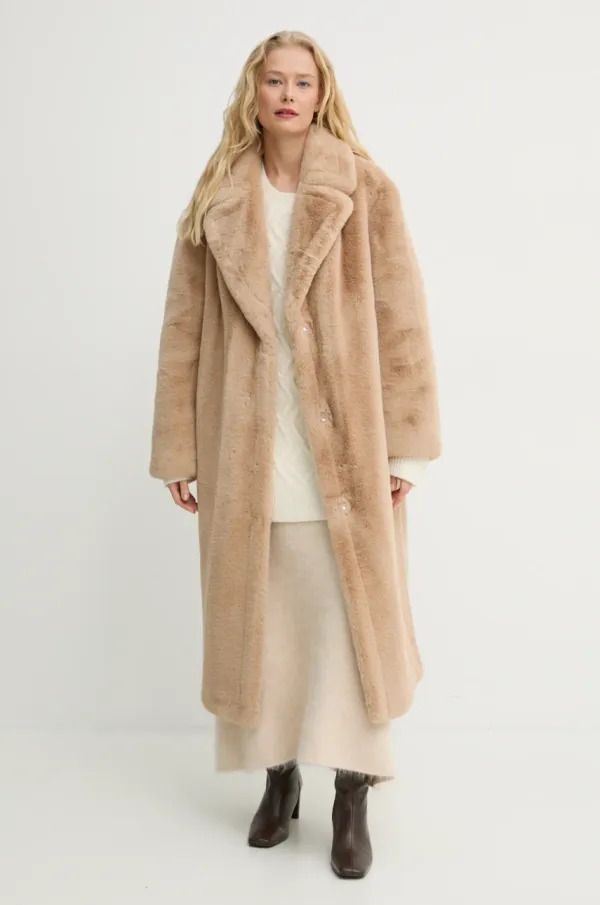 Stand Studio Plašč Stand Studio Maria Coat ženski, bež barva, 61122-9070