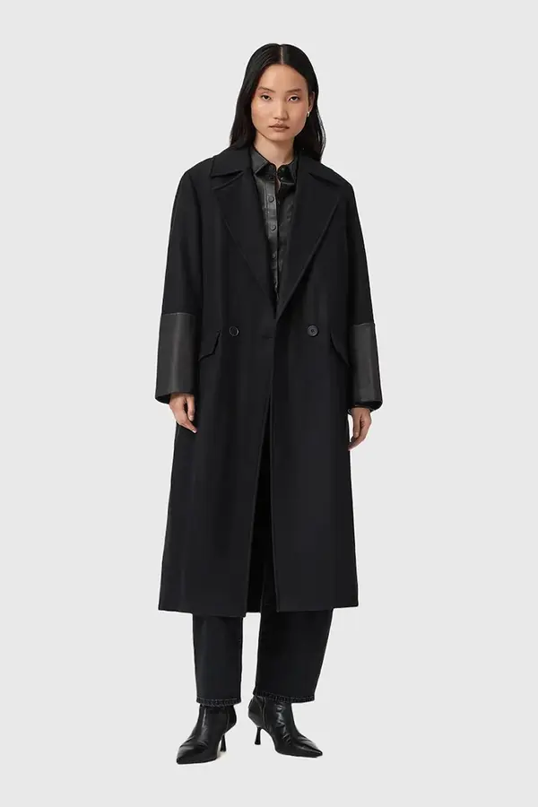 AllSaints Plašč z dodatkom volne AllSaints SELLMA