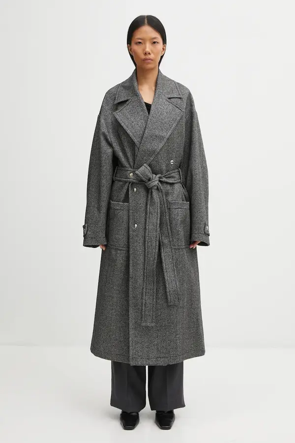 Fiorucci Plašč z dodatkom volne Fiorucci Herringbone Maxi