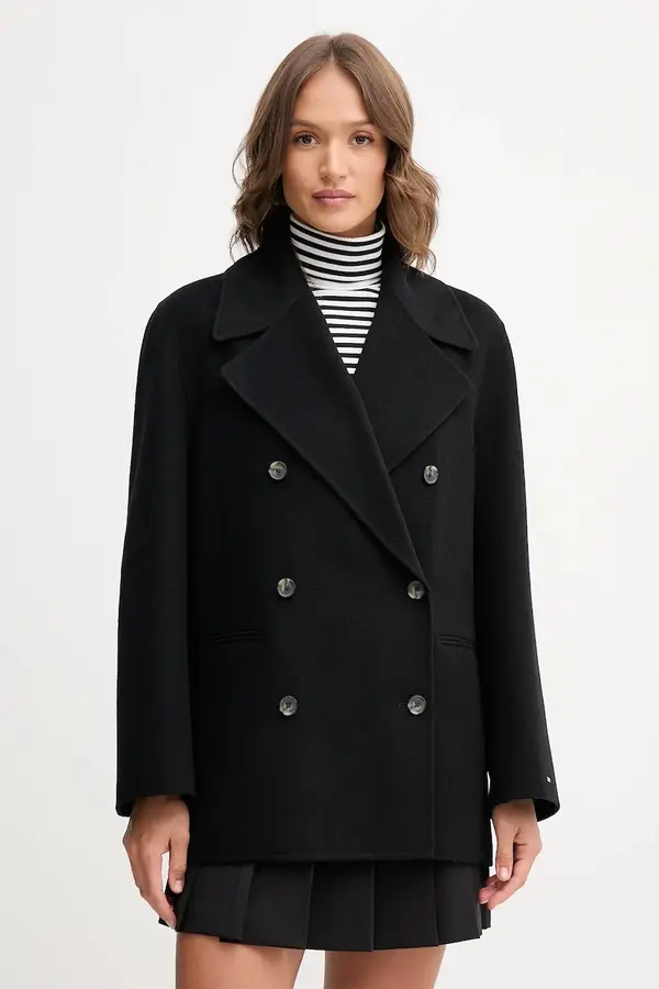 Tommy Hilfiger Plašč z volno Tommy Hilfiger