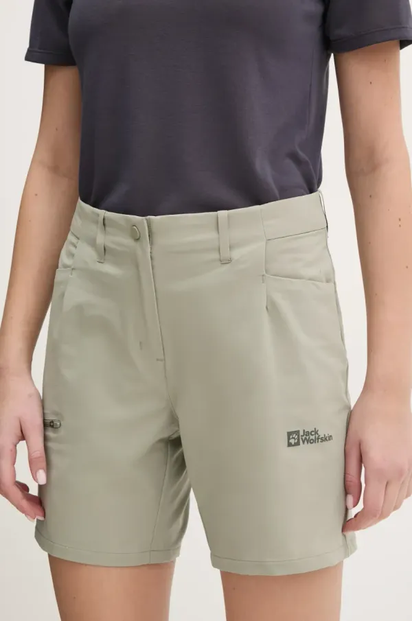 Jack Wolfskin Pohodne kratke hlače Jack Wolfskin Prelight Stride zelena barva, A63785