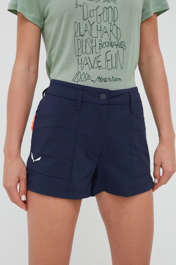 Salewa Pohodne kratke hlače Salewa Puez mornarsko modra barva, 00-0000028315