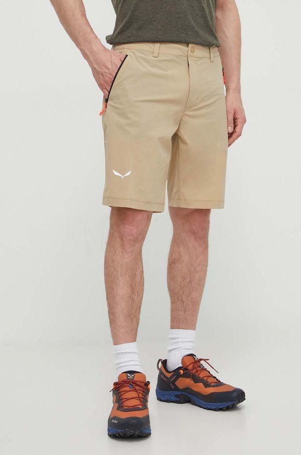 Salewa Pohodne kratke hlače Salewa Puez Talveno bež barva, 00-0000028884