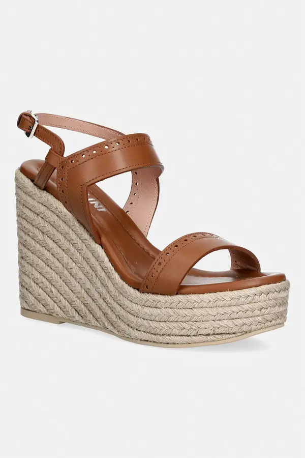Pollini Pollini sandali s polno peto usnjeni