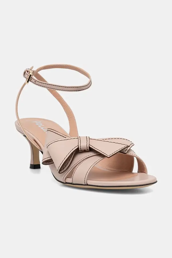 Pollini Pollini sandali s tanko peto usnjeni