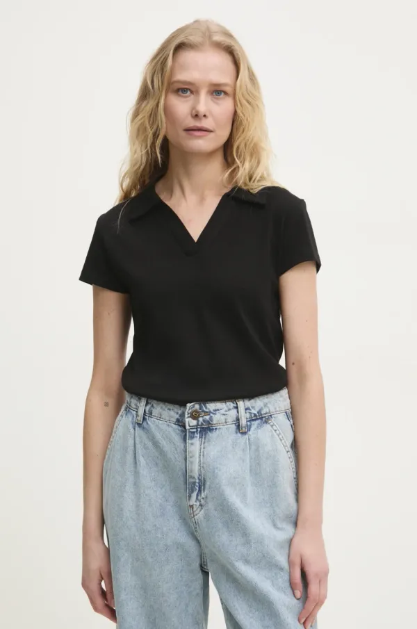 Answear Lab Polo Answear Lab ženski, črna barva