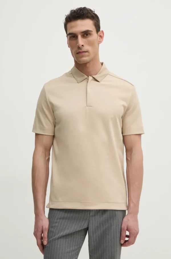 BOSS Polo BOSS moški, bež barva, 50531509