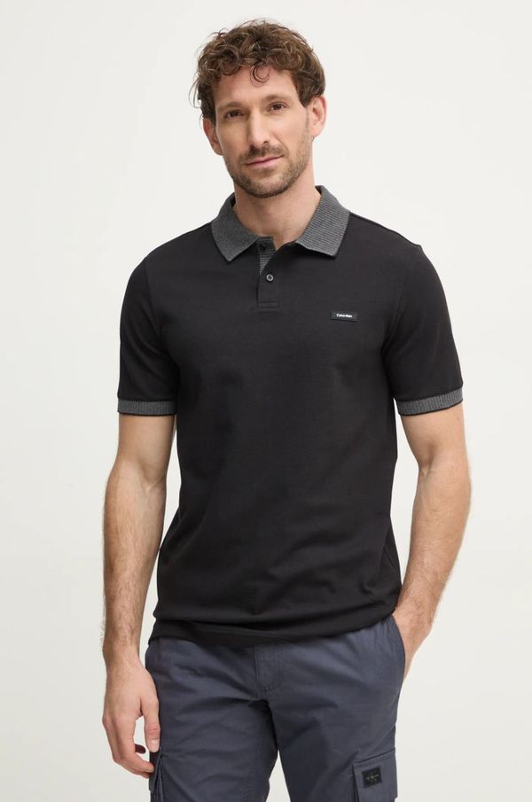 Calvin Klein Polo Calvin Klein moški, črna barva, K10K113832