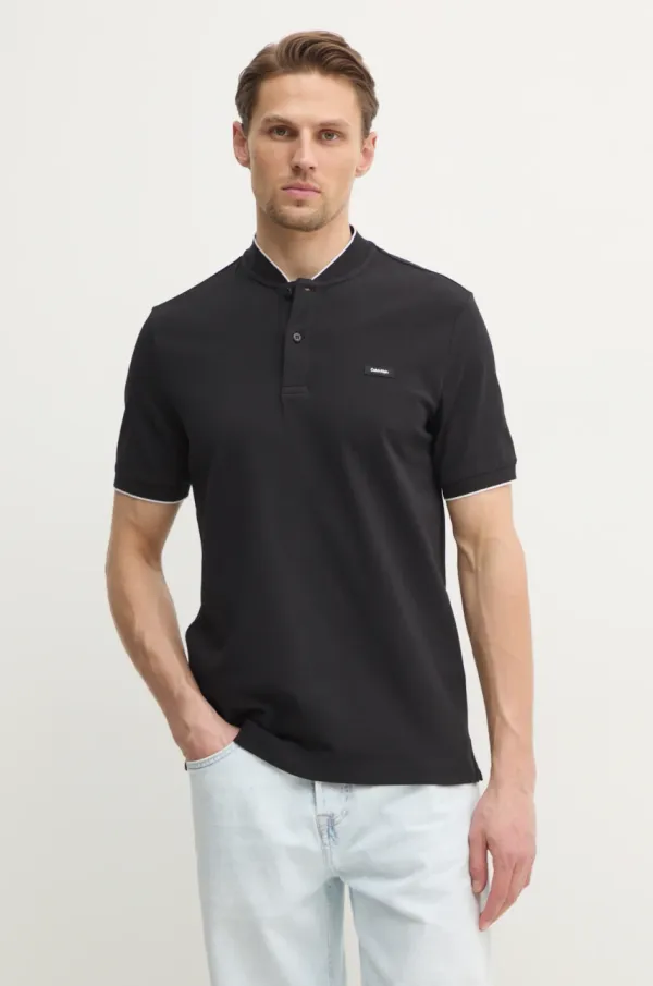Calvin Klein Polo Calvin Klein moški, črna barva, K10K114139