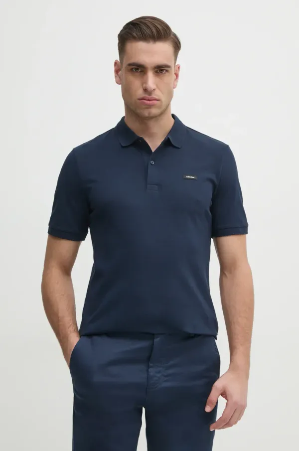 Calvin Klein Polo Calvin Klein moški, mornarsko modra barva, K10K111196