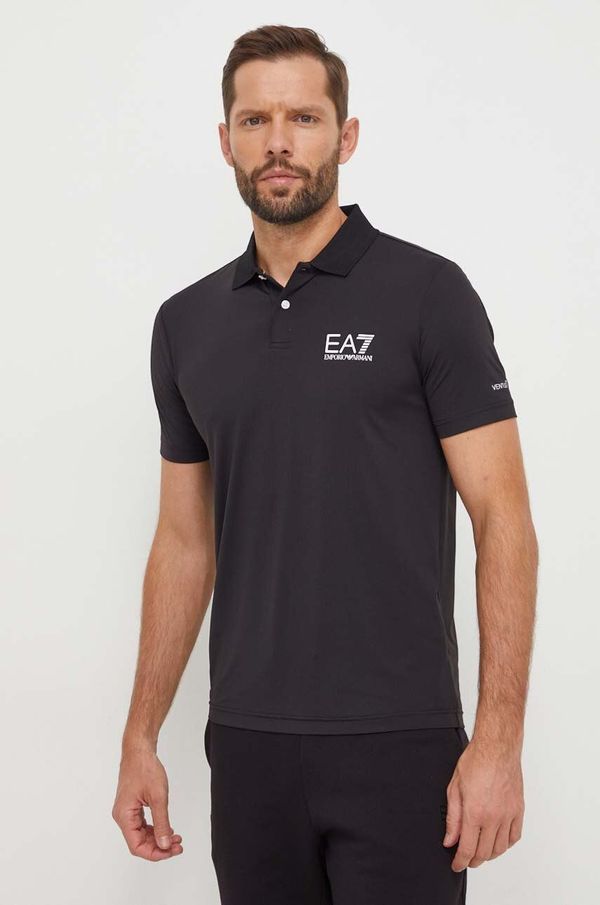 EA7 Emporio Armani Polo EA7 Emporio Armani moški, črna barva