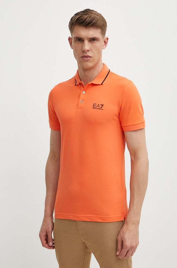 EA7 Emporio Armani Polo EA7 Emporio Armani moški, oranžna barva