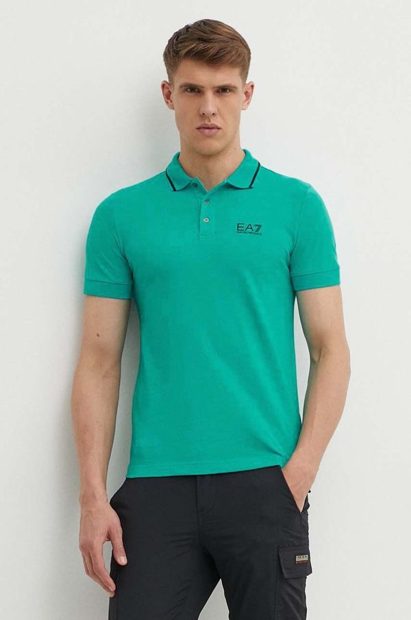 EA7 Emporio Armani Polo EA7 Emporio Armani moški, zelena barva