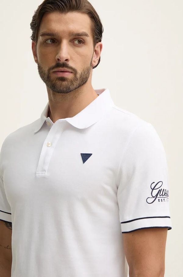 Guess Polo Guess LYLE moški, bela barva, M4BP60.K7O64