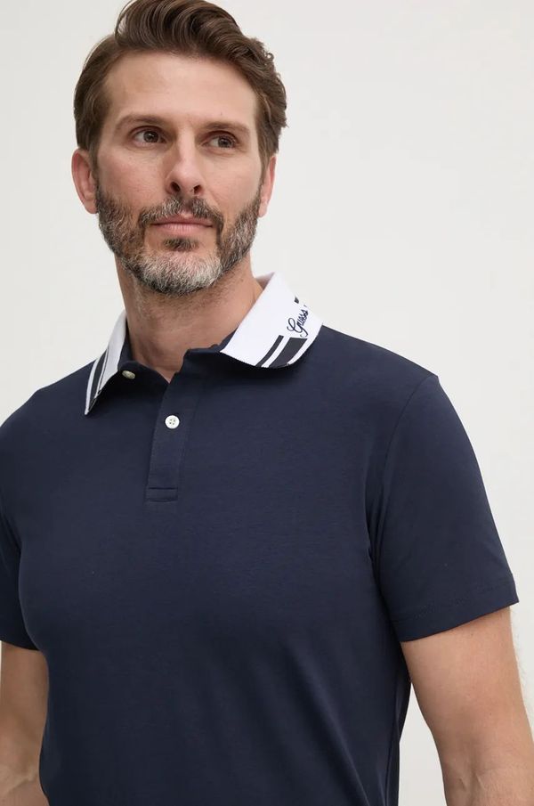 Guess Polo Guess NOLAN moški, mornarsko modra barva, M4BP66.J1314