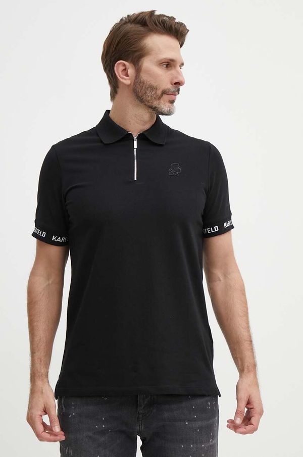 Karl Lagerfeld Polo Karl Lagerfeld moški, črna barva, 542221.745018