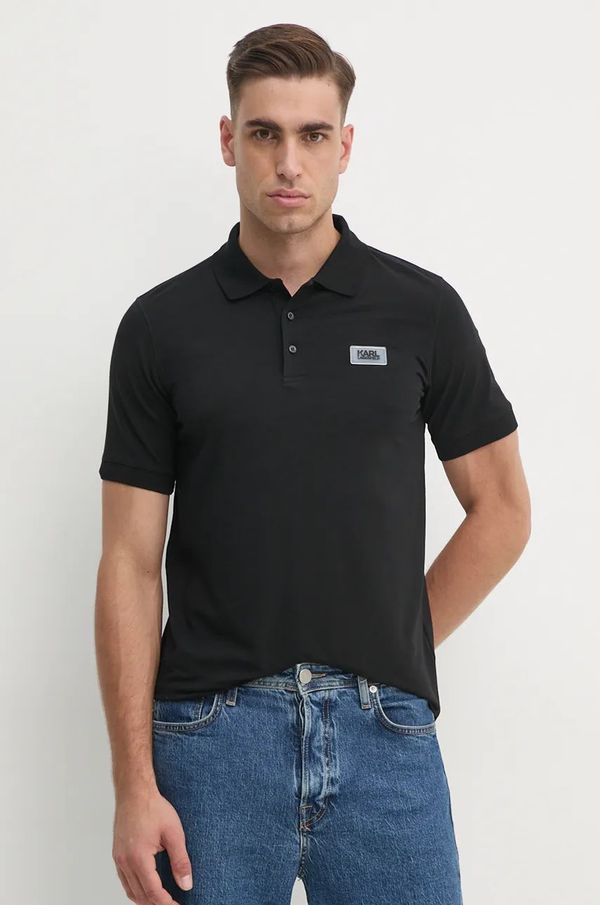 Karl Lagerfeld Polo Karl Lagerfeld moški, črna barva, 542221.745021