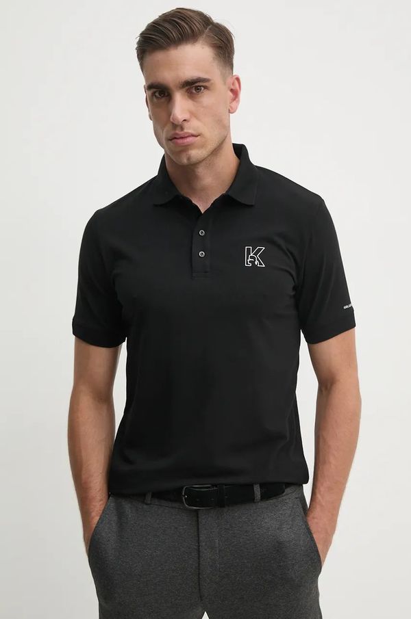 Karl Lagerfeld Polo Karl Lagerfeld moški, črna barva, 544221.745024