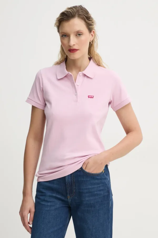 Levi's Polo Levi's LSE_LEVIS HM POLO ženski, roza barva, 001F2