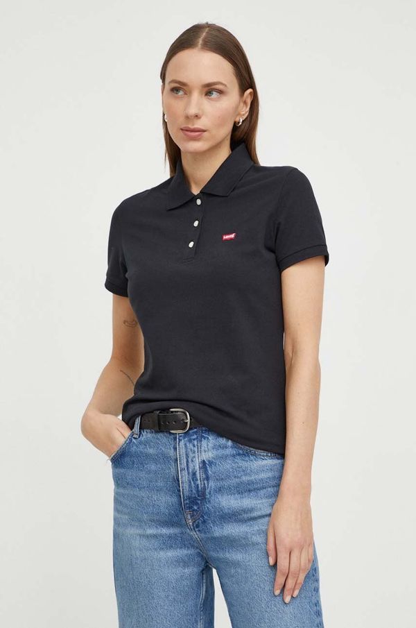 Levi's Polo Levi's ženski, črna barva