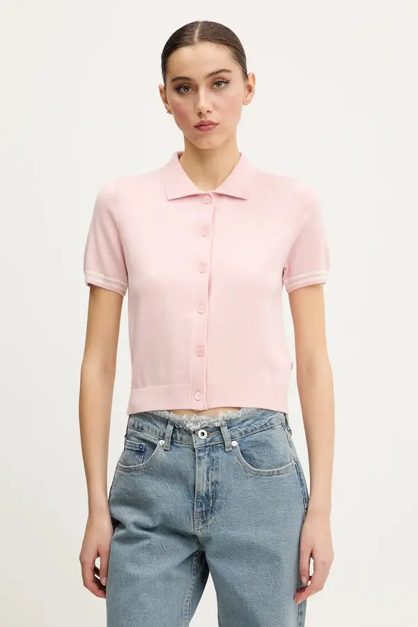 Guess Jeans Polo majica iz volnene mešanice Guess Jeans