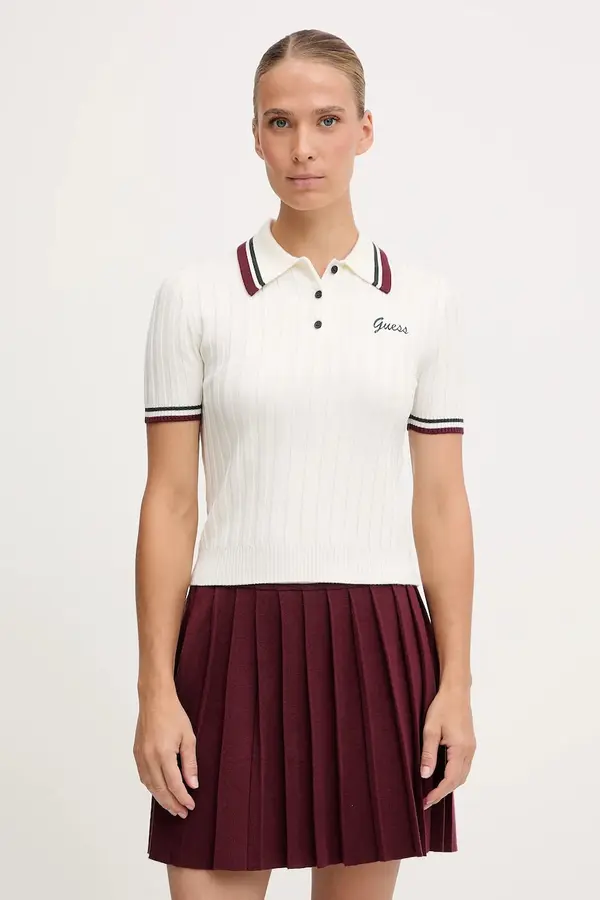 Guess Polo majica z dodatkom volne Guess SABINA