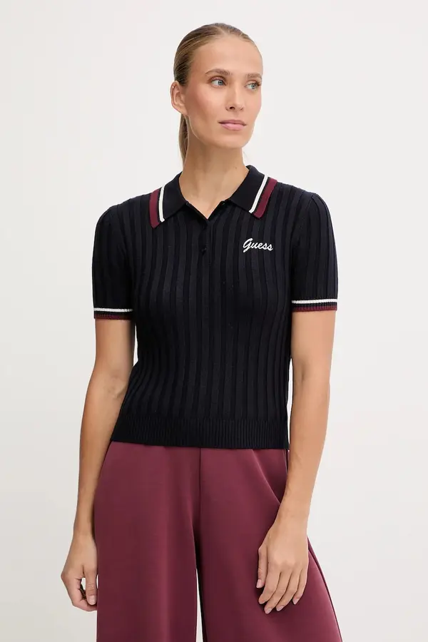 Guess Polo majica z dodatkom volne Guess SABINA