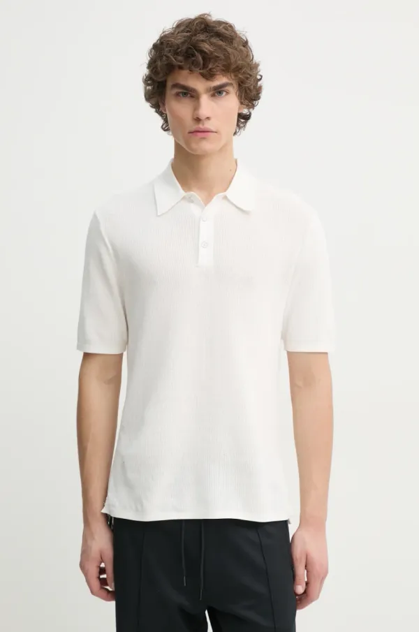rag & bone Polo Rag & Bone moški, bela barva, MBS22HS019UC19