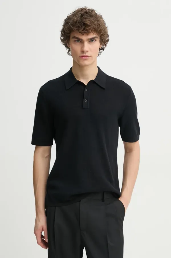 rag & bone Polo Rag & Bone moški, črna barva, MBS22S018KI18