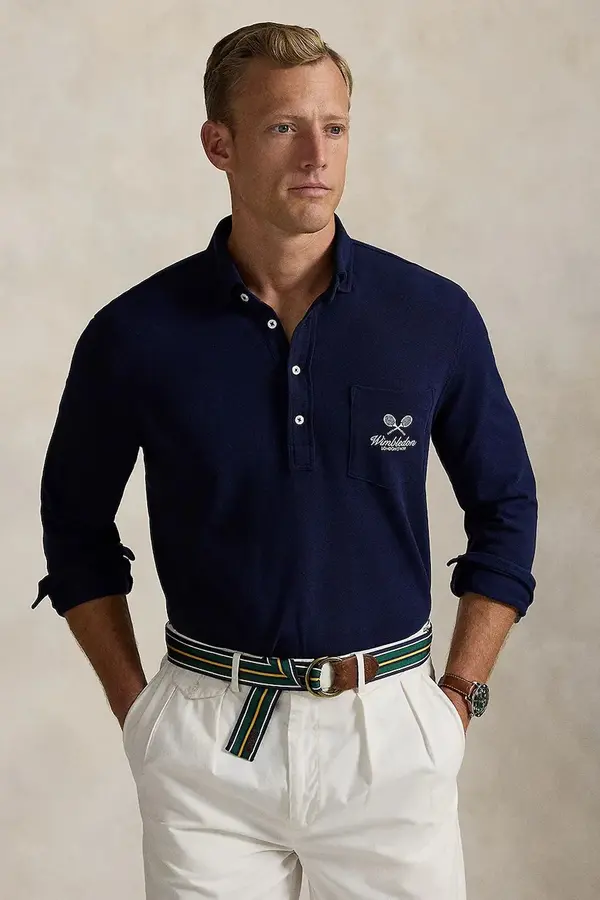 Polo Ralph Lauren Polo Ralph Lauren bombažna majica z dolgimi rokavi Wimbledon Collection